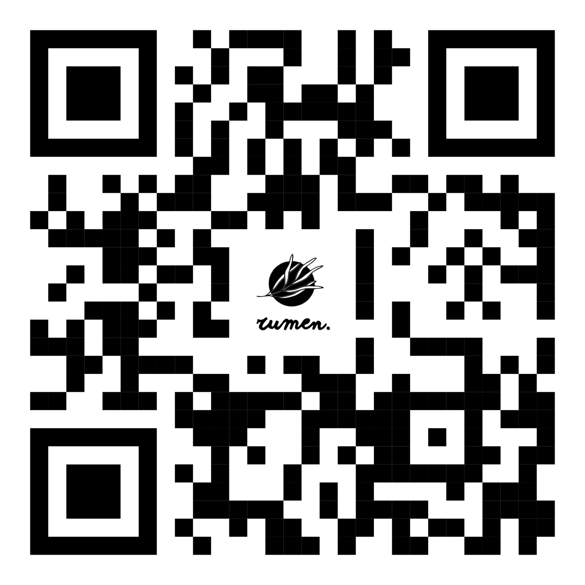 WhatsApp QR — order directly from rumen.